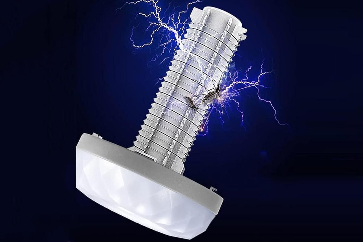 Electric Mosquito Killer Lamp Fly Traps Insect Bug Zapper For Outdoor Indoor - Grey - Image 4
