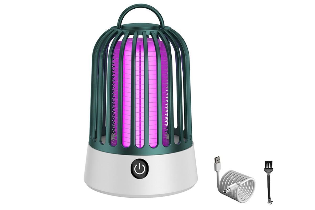 Electric Mosquito Killer Lamp Insect Catcher Fly Bug Zapper Trap LED Purple Lamp Mozzie -Green - Image 1