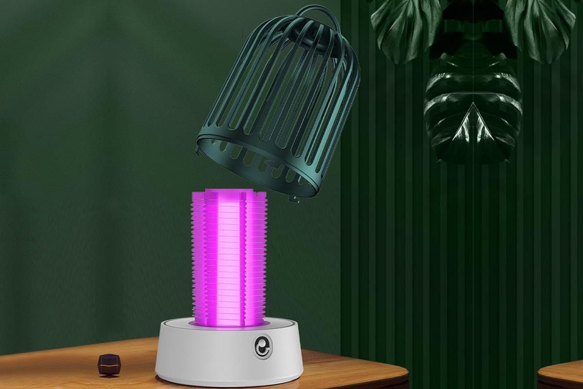 Electric Mosquito Killer Lamp Insect Catcher Fly Bug Zapper Trap LED Purple Lamp Mozzie -Green - Image 3