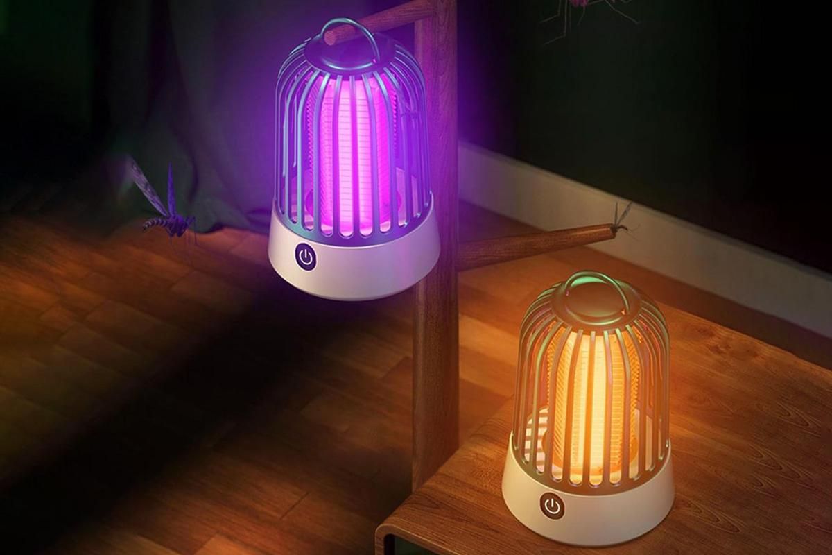 Electric Mosquito Killer Lamp Insect Catcher Fly Bug Zapper Trap LED Purple Lamp Mozzie -Green - Image 6