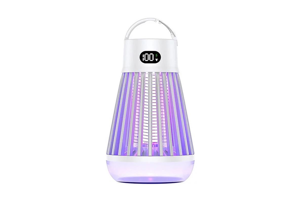 Electric Zapper Portable Rechargeable Mosquito Killer Lamp Trap -White - Image 2