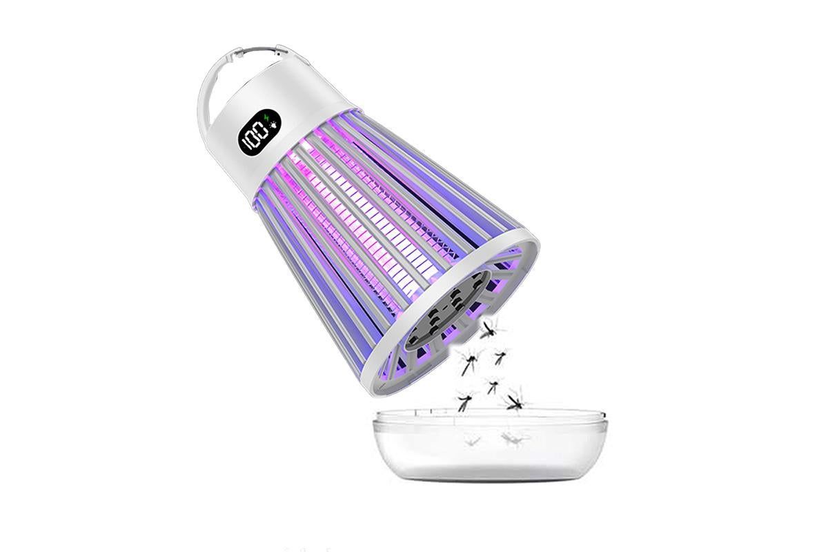 Electric Zapper Portable Rechargeable Mosquito Killer Lamp Trap -White - Image 3