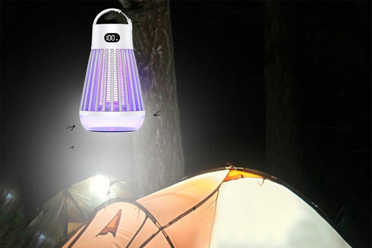 Electric Zapper Portable Rechargeable Mosquito Killer Lamp Trap -White - Image 5