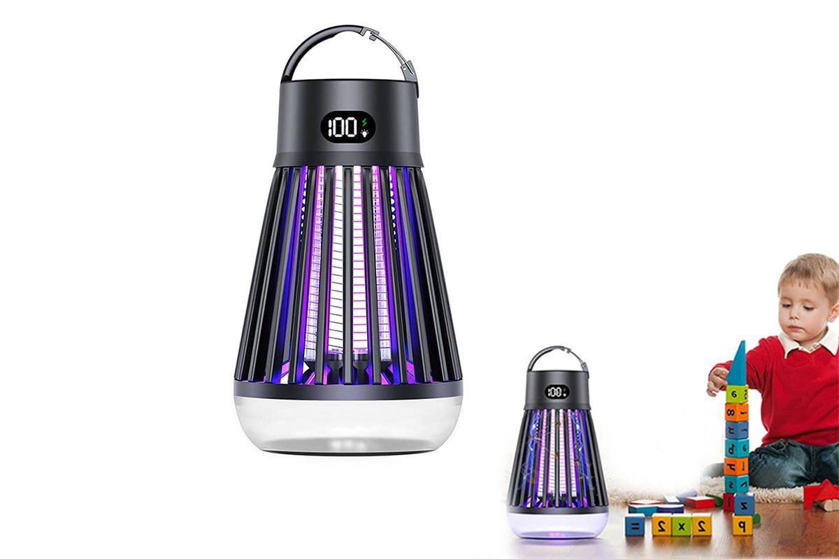 Electric Zapper Portable Rechargeable Mosquito Killer Lamp Trap -White - Image 7