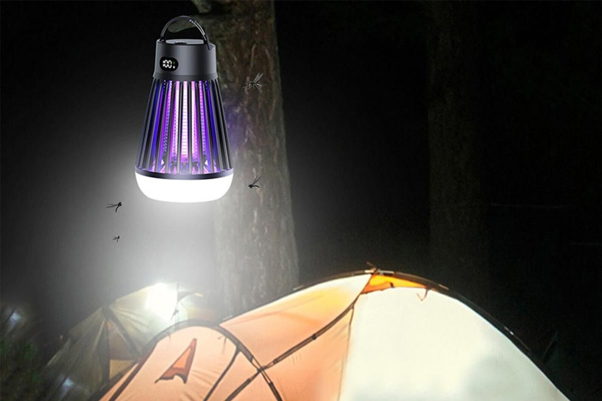 Electric Zapper Portable Rechargeable Mosquito Killer Lamp Trap -Black - Image 5