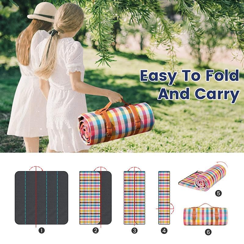 Outdoor Picnic Blanket Waterproof Mat Extra Wide Camping Tent Ground Sheet for Hiking and Outdoor Activities - Multicolor S - Image 4