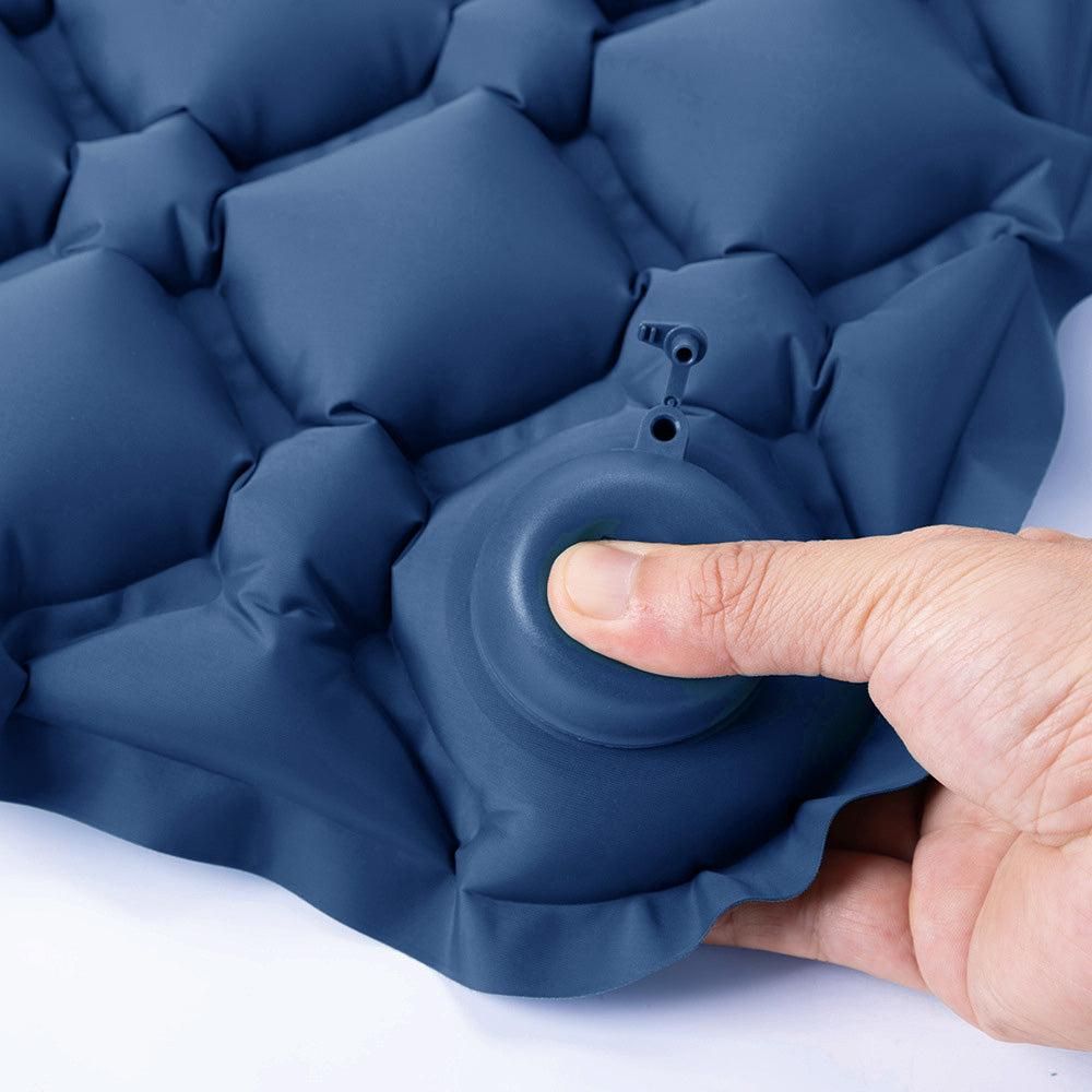 Foldable Inflatable Camping Seat Cushion Portable Seat Pad for Travel Outdoors Navy - Image 2
