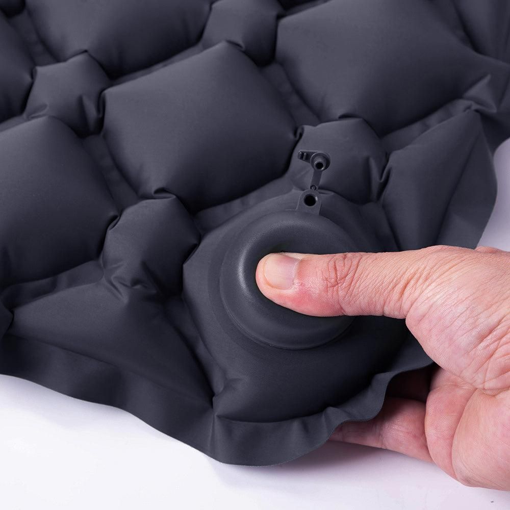 Foldable Inflatable Camping Seat Cushion Portable Seat Pad for Travel Outdoors Black - Image 2