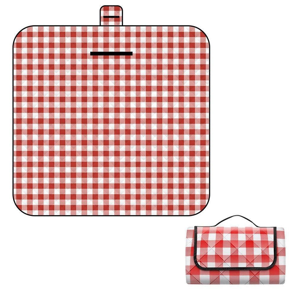Foldable Picnic Mat Water-resistant Soft Camping Blanket Beach Outdoor Mat Red L - Image 1