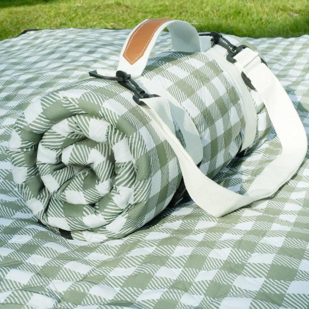 Waterproof Picnic Blanket Beach Outdoor Camping Mat Large Foldable Green - Image 4