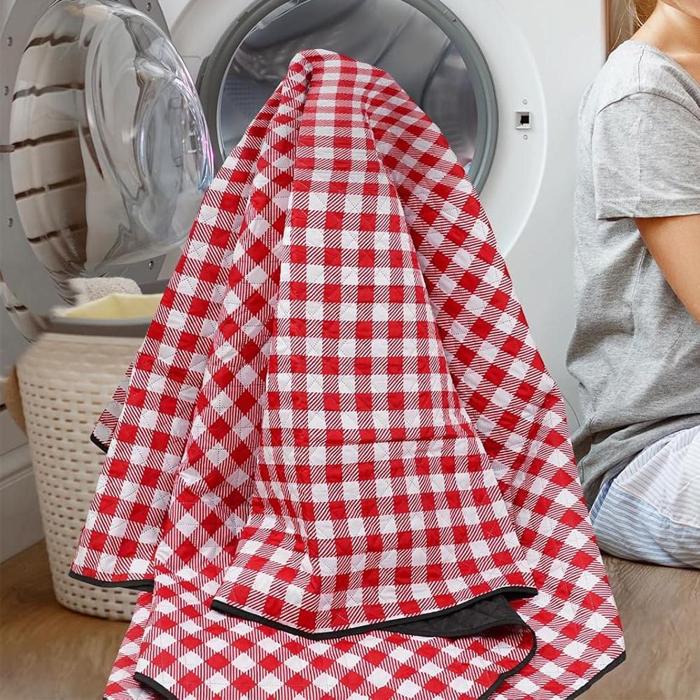 Waterproof Picnic Blanket Beach Outdoor Camping Mat Large Foldable Red - Image 3