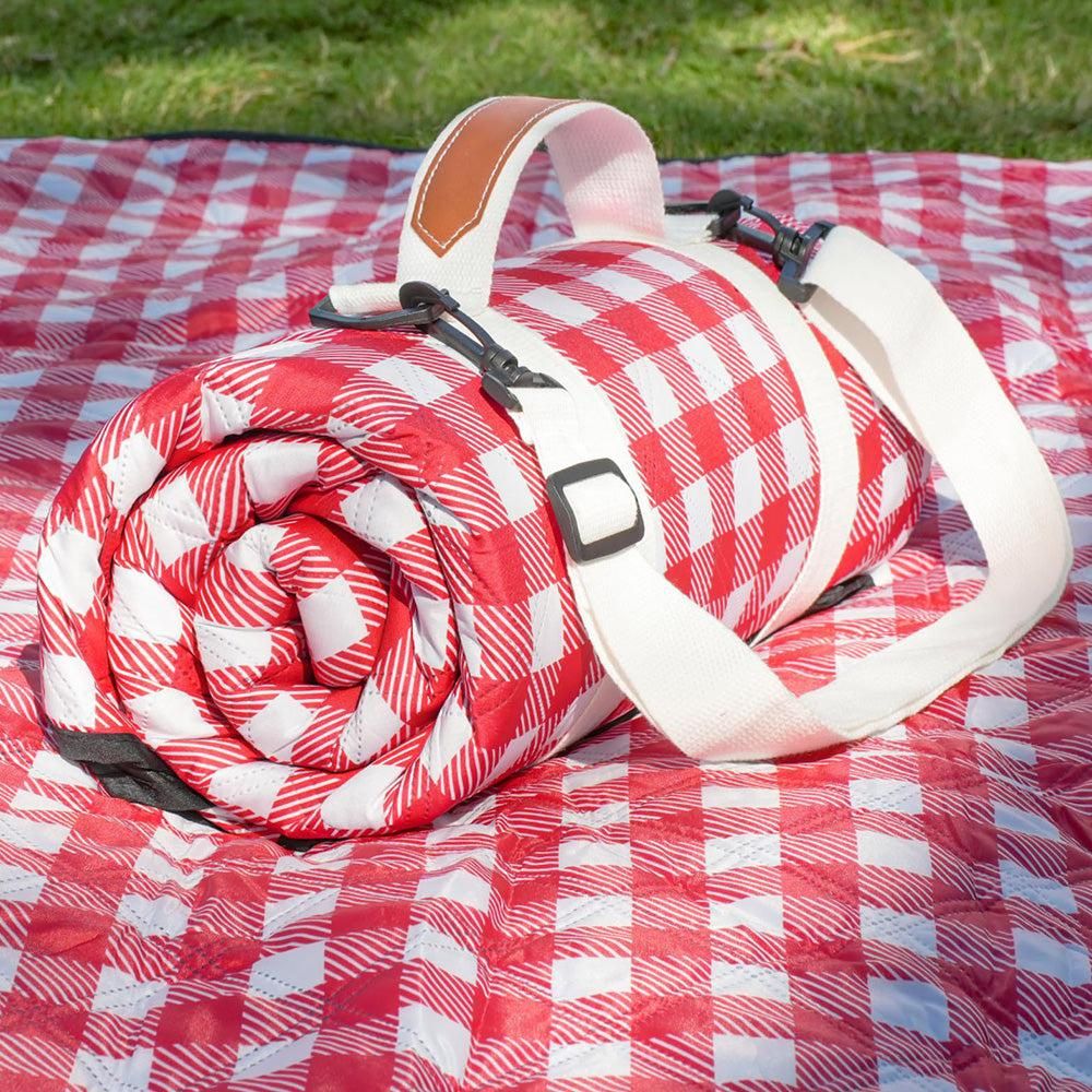 Waterproof Picnic Blanket Beach Outdoor Camping Mat Large Foldable Red - Image 5