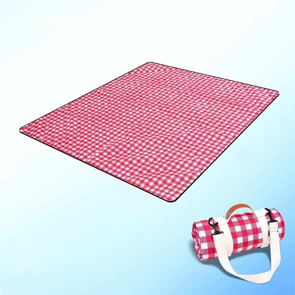 Waterproof Picnic Blanket Beach Outdoor Camping Mat Large Foldable Red - Image 7