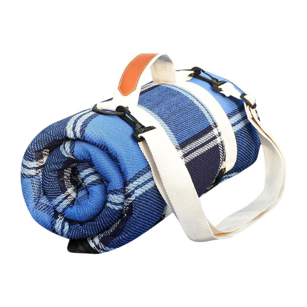 Waterproof Picnic Blanket Beach Outdoor Camping Mat Large Foldable Blue - Image 4