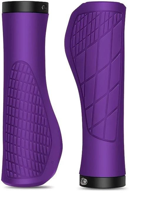 Bicycle Grips Mountain Bike 1 Pair Including Installation Tools Ergonomic - Purple Gripps Handlebar Grips Tape & Pads - Image 1