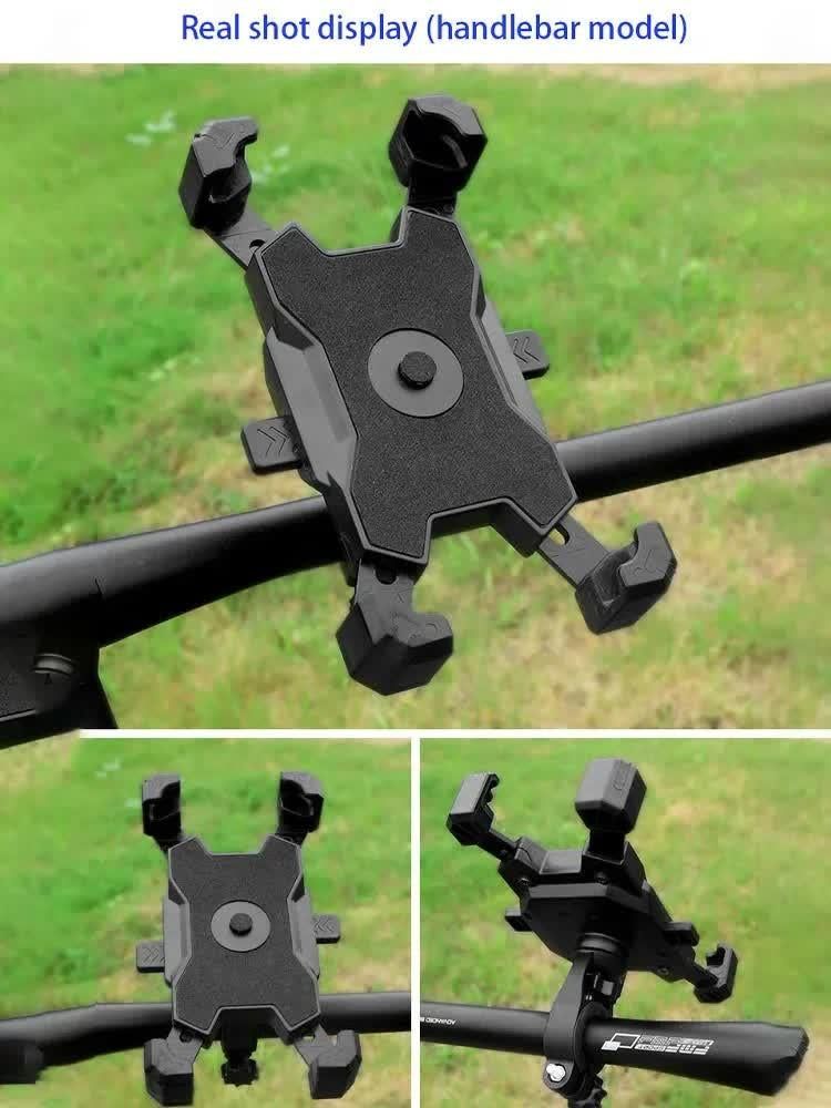 Black Secure Grip Bike Phone Mount Adjustable 360 Rotation Bicycle Handlebar Holder Universal Cradle For Mtb & Road Cycling Mounts & Holders - Image 4