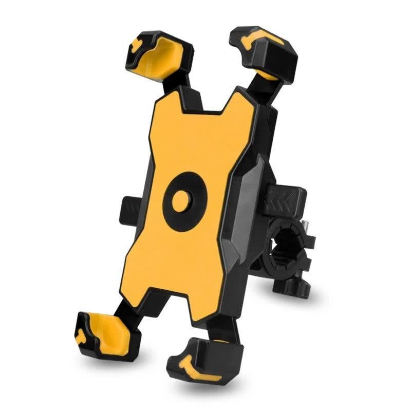 Yellow Secure Grip Bike Phone Mount Adjustable 360 Rotation Bicycle Handlebar Holder Universal Cradle For Mtb & Road Cycling Mounts & Holders - Image 1