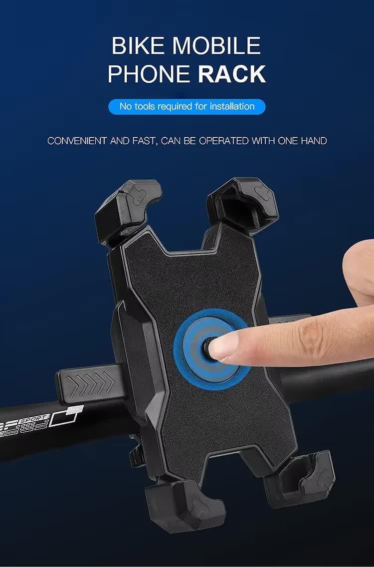 Red Secure Grip Bike Phone Mount Adjustable 360 Rotation Bicycle Handlebar Holder Universal Cradle For Mtb & Road Cycling Mounts & Holders - Image 2