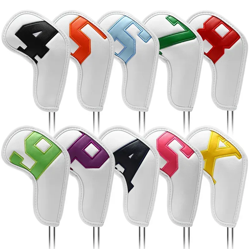 10PcSet Golf Iron Covers Golf Club Head Covers Wedges 4 - 9 - Image 2