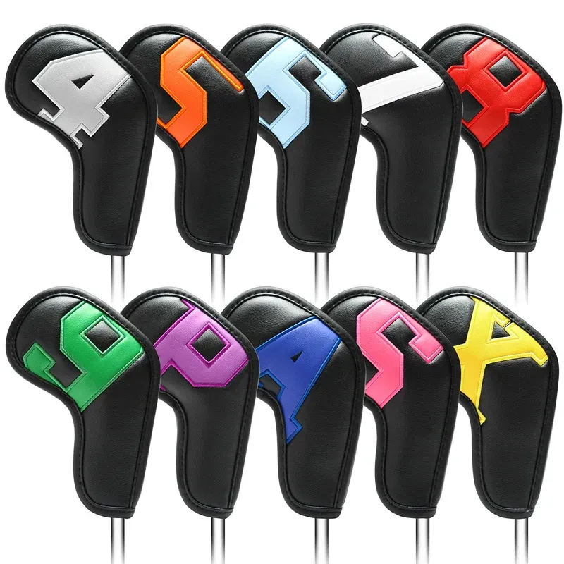 10PcSet Golf Iron Covers Golf Club Head Covers Wedges 4 - 9 - Image 7