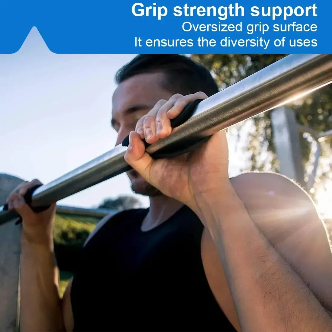 10Pcs Gym Workout Lifting Grips for Men & Women Pull up Weightlifting Hand Grips No Sweaty Hands - Black - Image 4