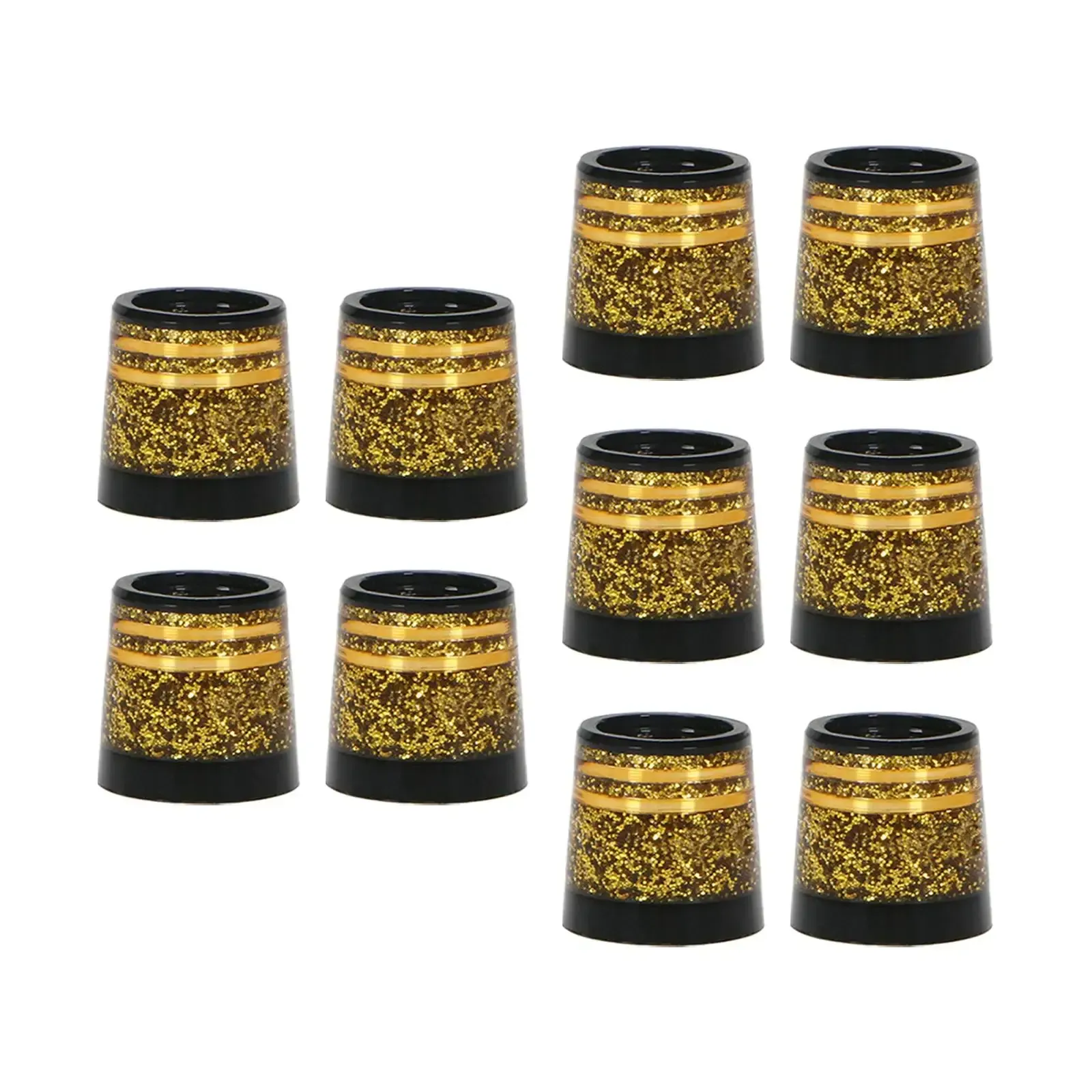 10Pcs Tapered Golf Iron Ferrules for Tapered Shaft 0.370 Sleeves Iron Wedge Golf Club Repair Parts Tool - Gold - Image 1