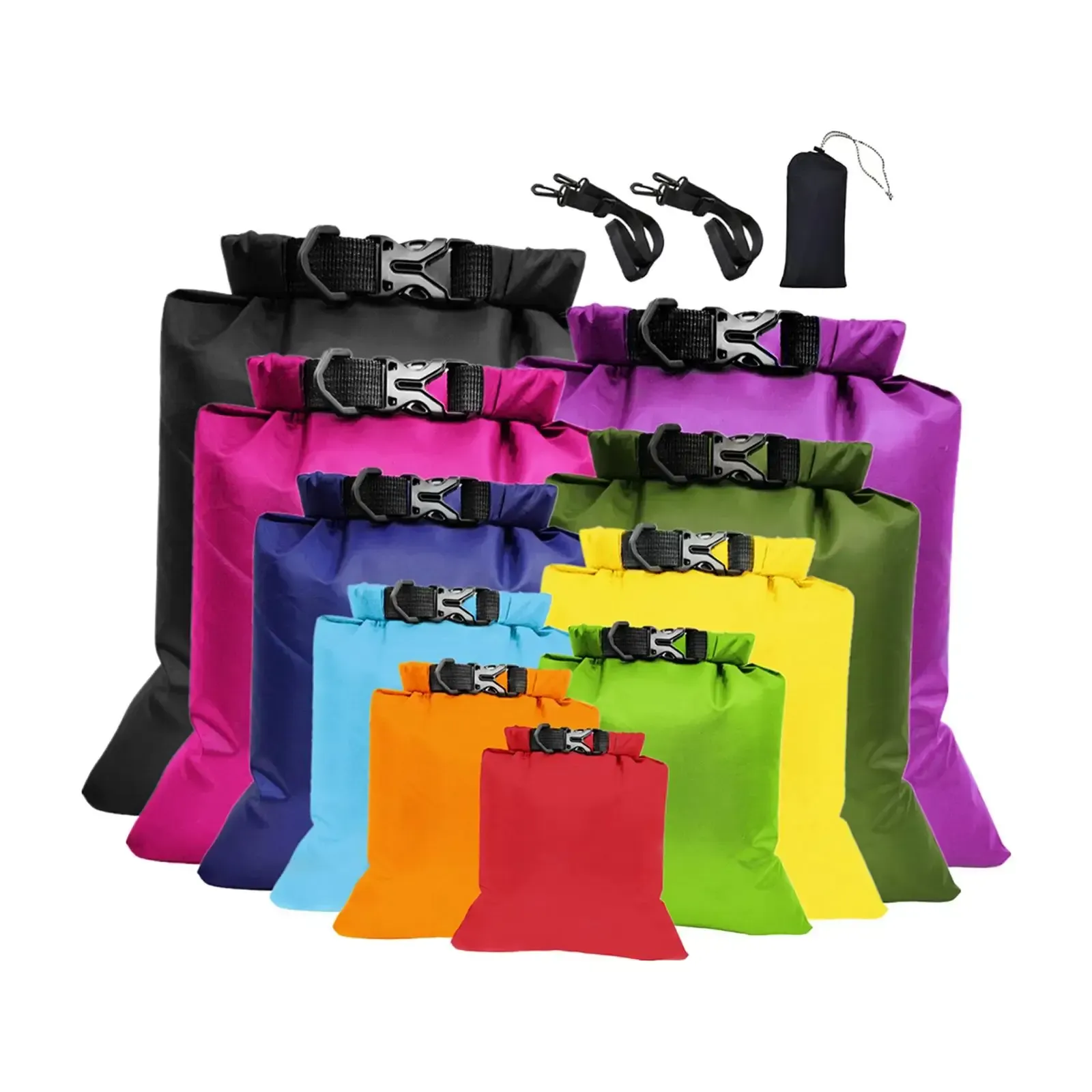 10x Waterproof Sacks Storage Bag Roll Top Drybag for Kayaking Sailing Surfing Camping Kayak Fishing - Image 1