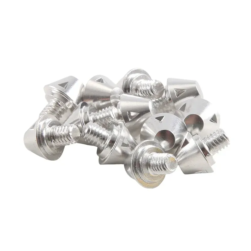 12 PCS M6 Football Shoe Replacement Spikes Studs For - Silver 8mm - Image 3