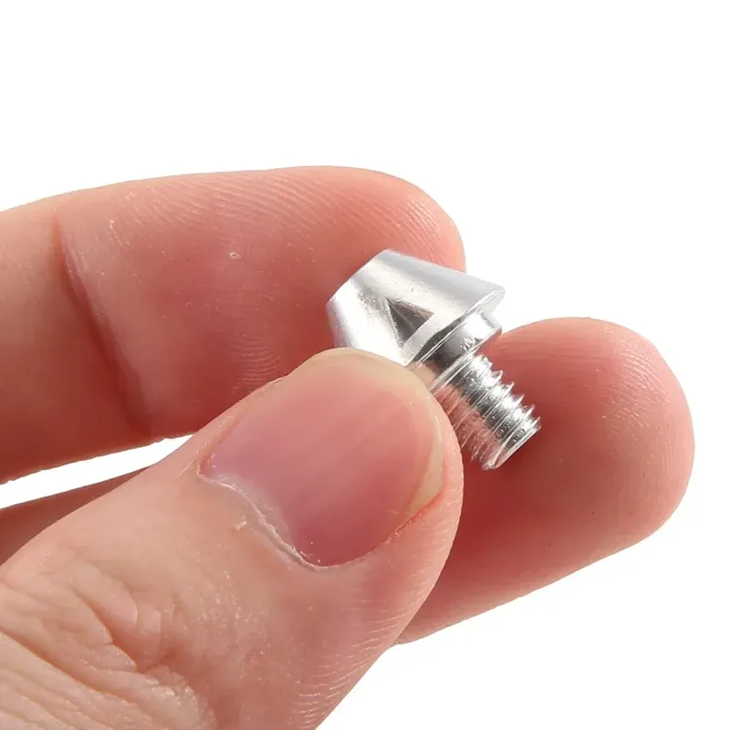 12 PCS M6 Football Shoe Replacement Spikes Studs For - Silver 8mm - Image 4