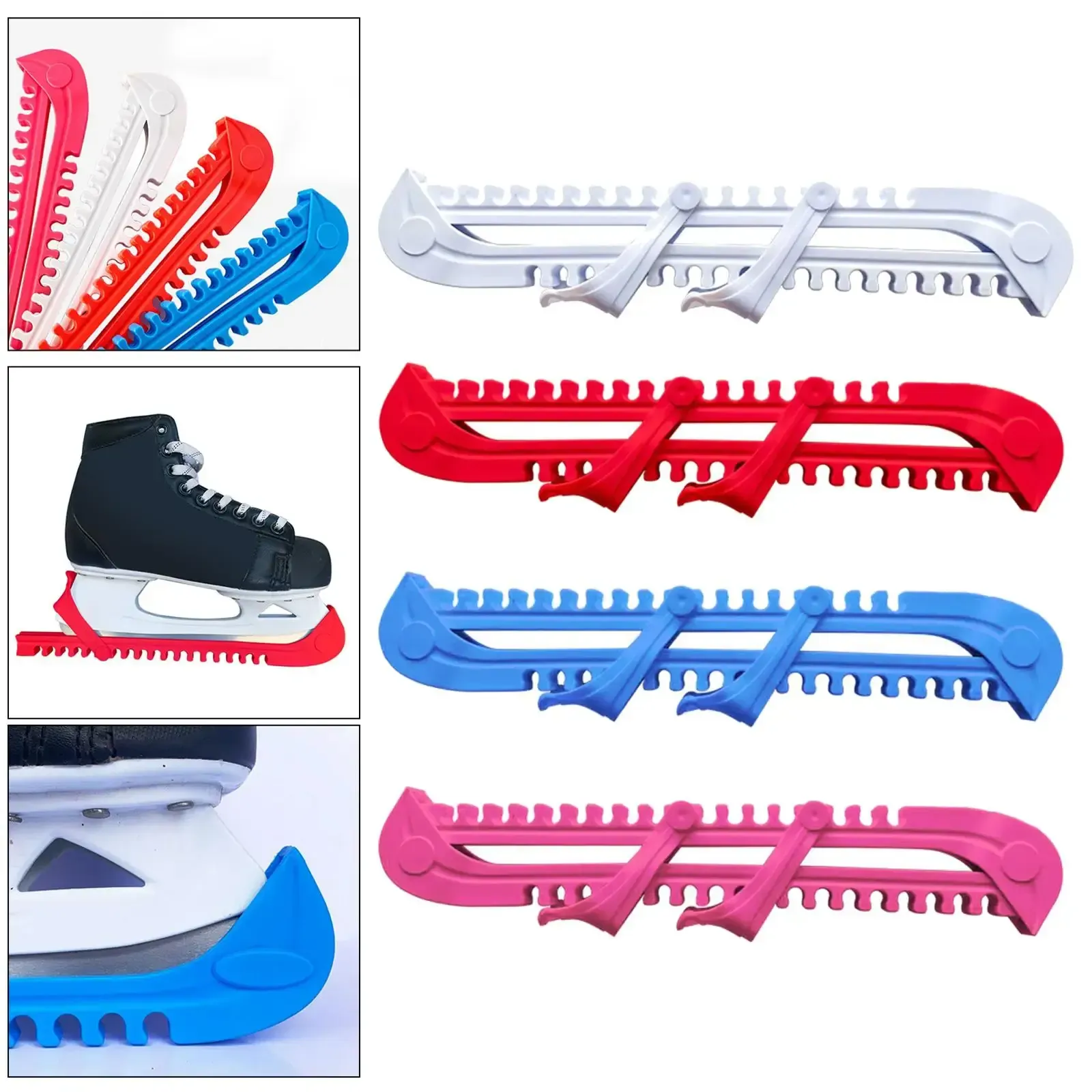 1 Pair Universal Ice Hockey Skate Cover Sleeves for Skate Blade - White - Image 7