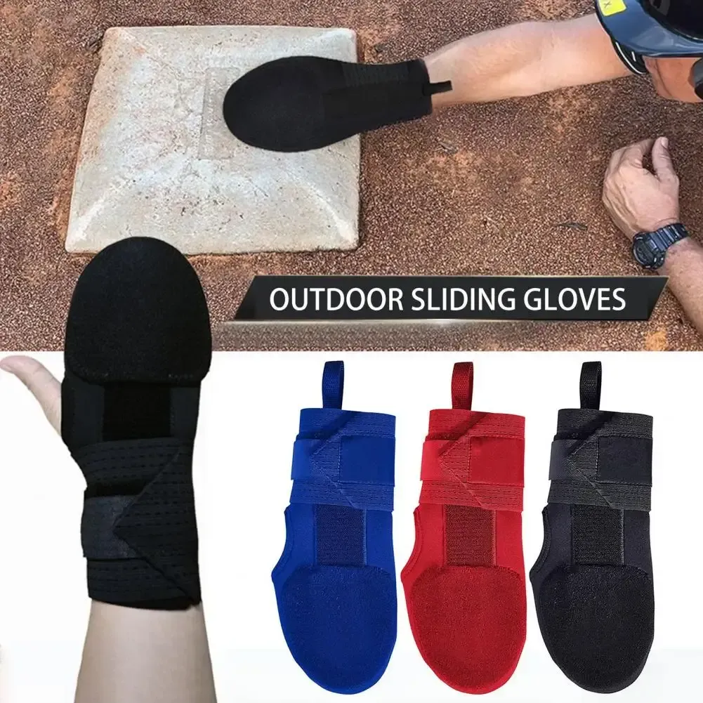 1Pc Baseball Softball Sliding Glove Wrist Protector Sport Supplies Adjustable Fastener Tape - Blue Left - Image 3