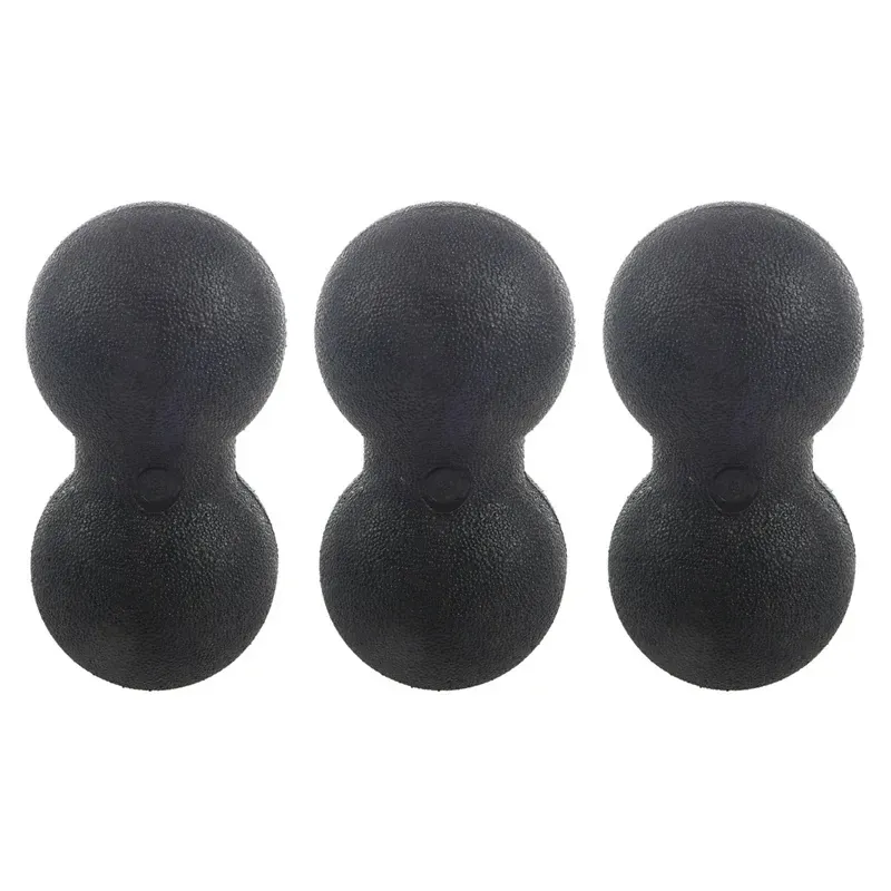 3X Fitness Peanut Massage Ball Fascia Massager Roller Pilates Yoga Gym Exercise Equipment - Black - Image 1