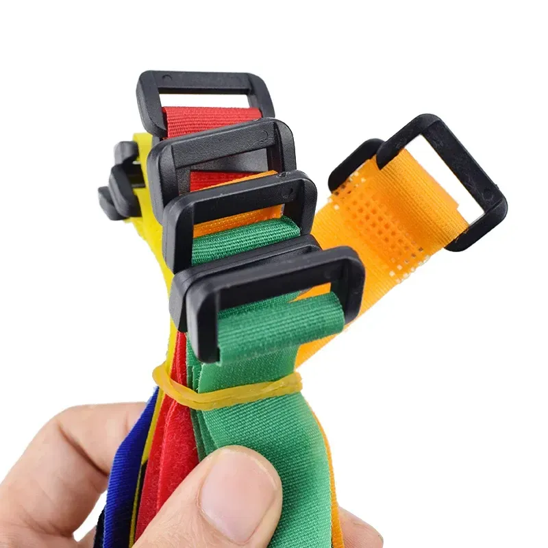 5pcs/lot Bicycle Handlebar Strap Holder Cycling Flashlight Tie Rope Bandages Universal Nylon Tie Fixed Items Bike Strap - 20x200mm Black - Image 3