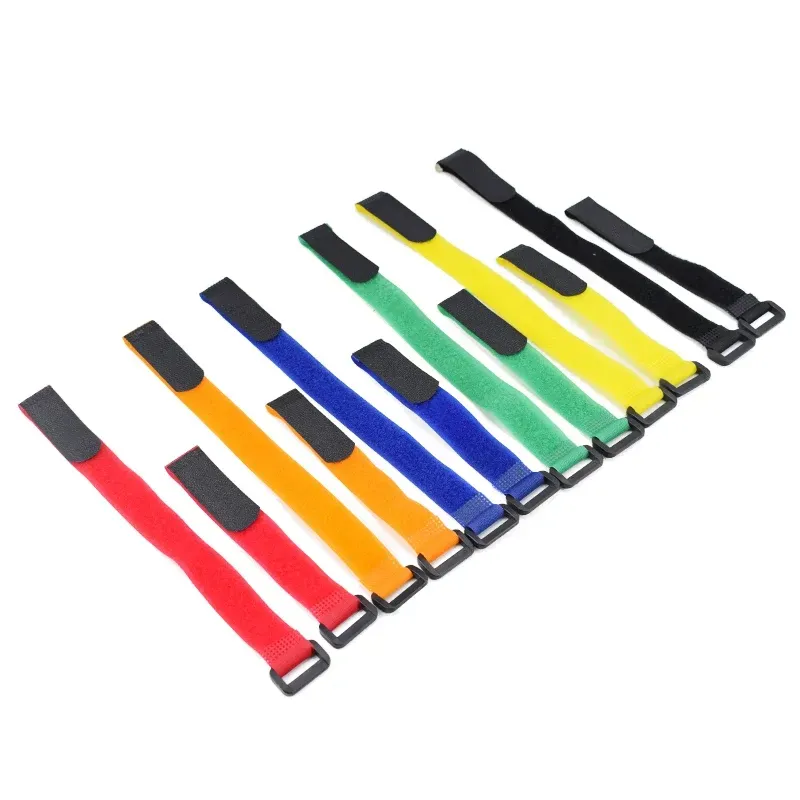 5pcs/lot Bicycle Handlebar Strap Holder Cycling Flashlight Tie Rope Bandages Universal Nylon Tie Fixed Items Bike Strap - 20x200mm Black - Image 4