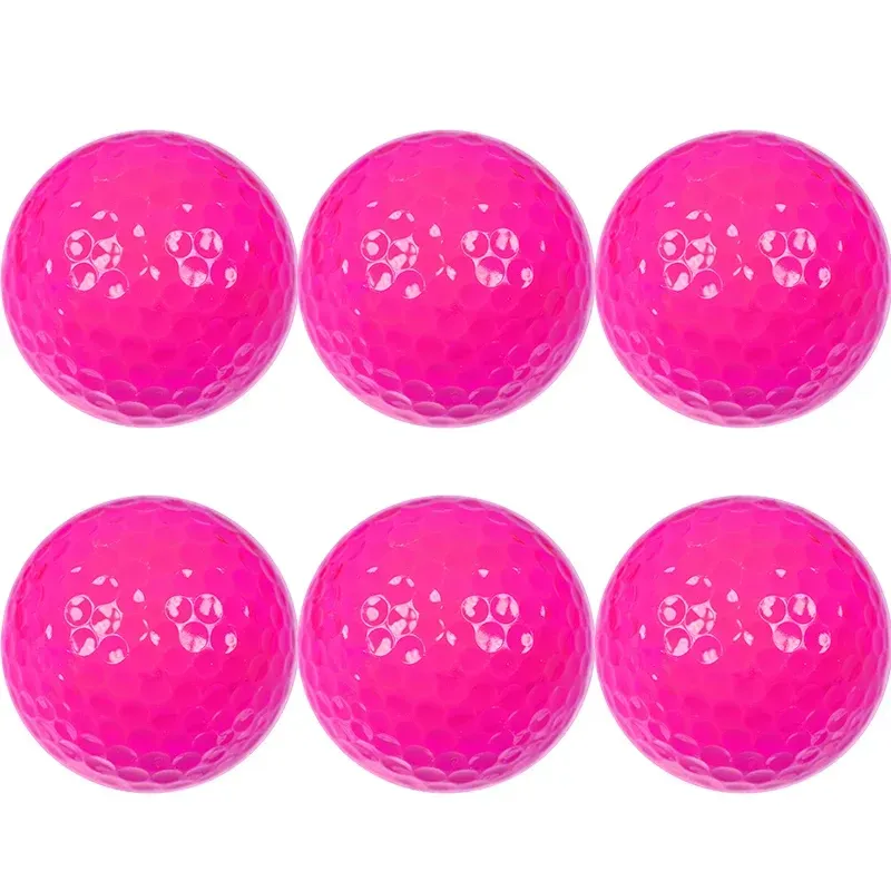 6Pcs Practice Golf Balls For Golfer Gift Golf Accessories for Indoor Outdoor - Pink Gift Ball - Image 1