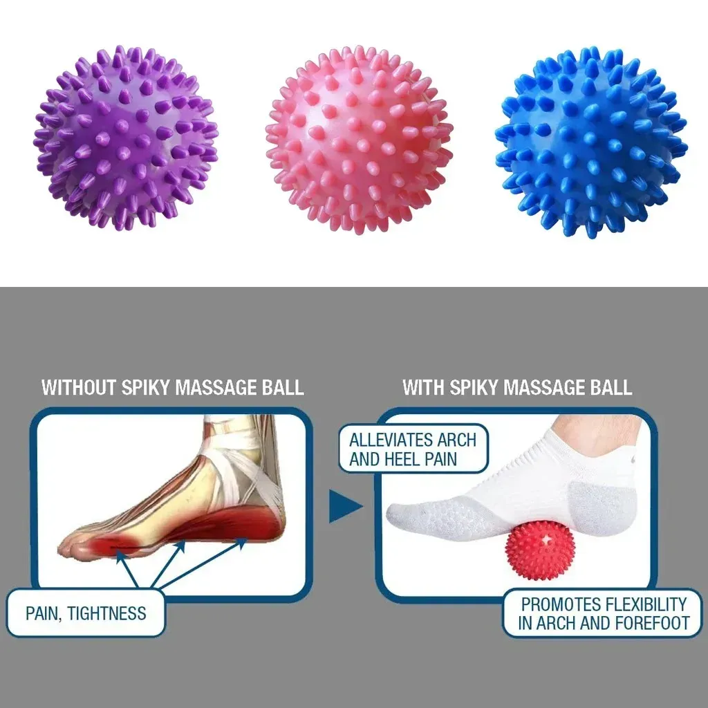 7cm Fitness Physiotherapy PVC Massage Ball Relieve Plantar Fasciitis Portable Body Building Sports Equipment - Image 4