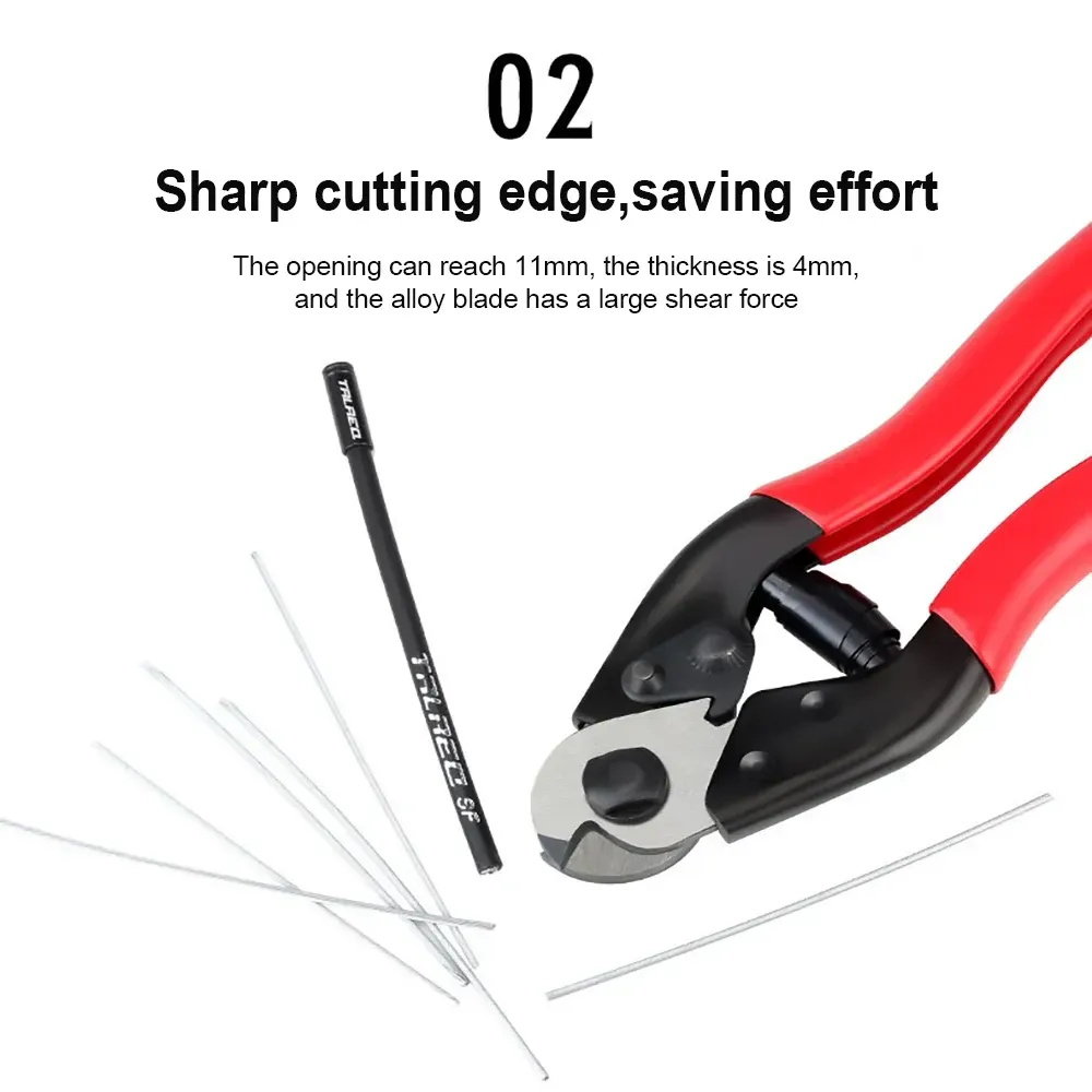 Bicycle Brake Shift Cable Cutter Bike Spoke Cutting Pliers MTB Cycling Repair Tool Brake Line Tube Plier - Red - Image 4