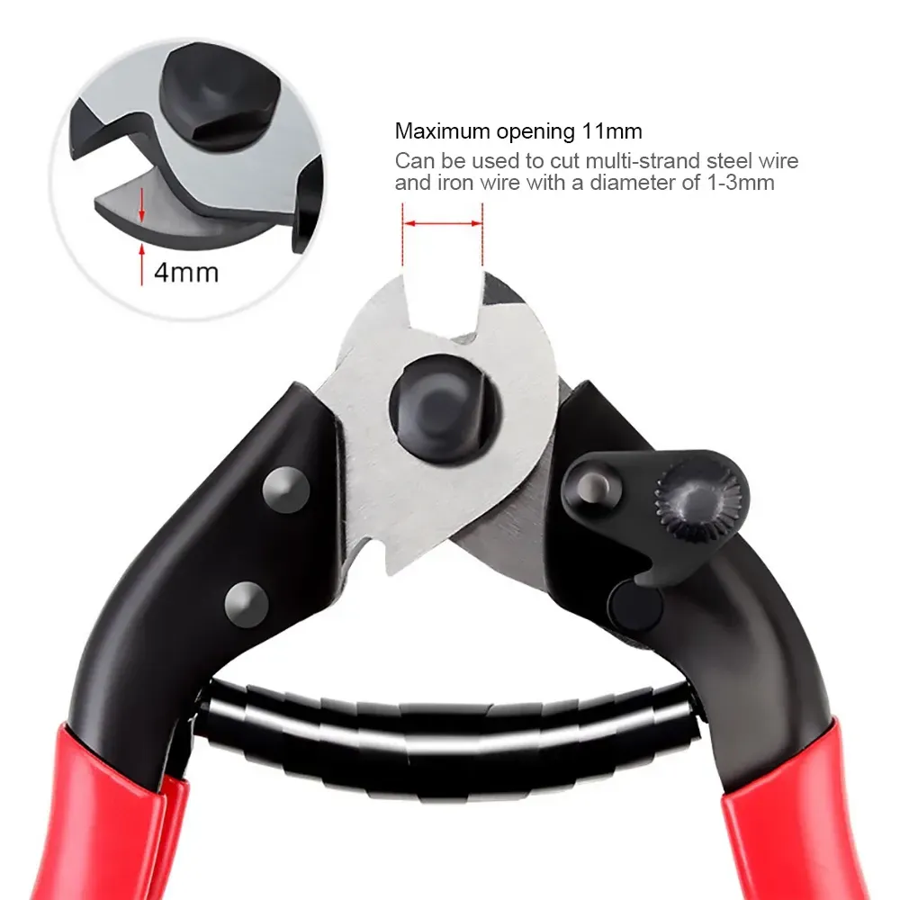 Bicycle Brake Shift Cable Cutter Bike Spoke Cutting Pliers MTB Cycling Repair Tool Brake Line Tube Plier - Red - Image 5