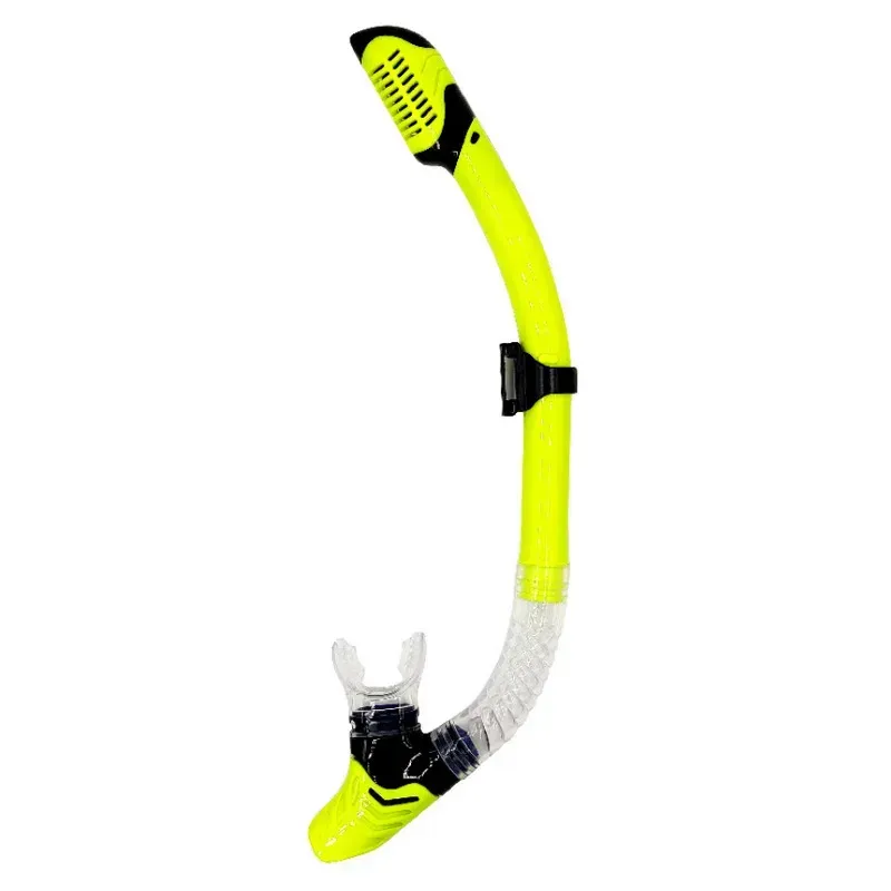 Diving Snorkel Equipment Adults Silicone Breathing Apparatus Swimming Waterproof Snorkel Anti-wave Breathing Tube - Clear Black Yellow - Image 1