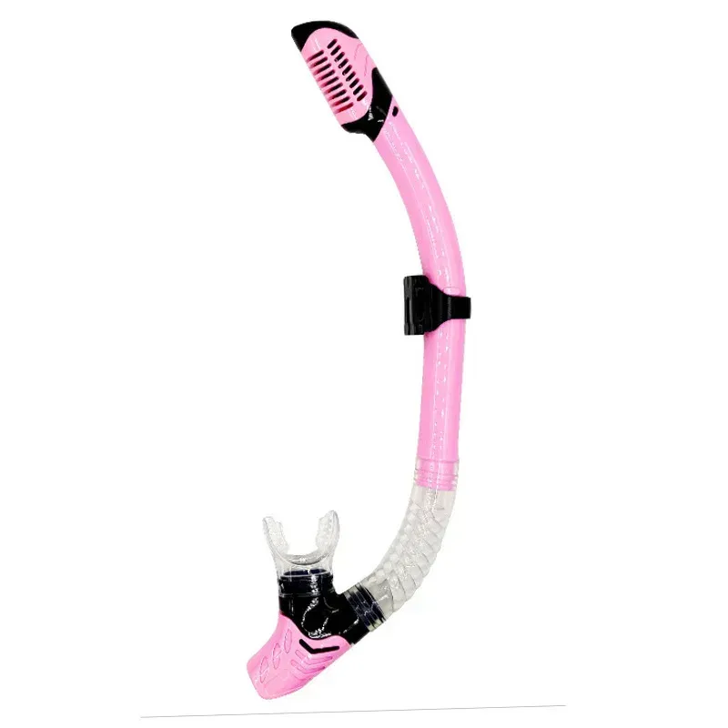 Diving Snorkel Equipment Adults Silicone Breathing Apparatus Swimming Waterproof Snorkel Anti-wave Breathing Tube - Clear Black Yellow - Image 4