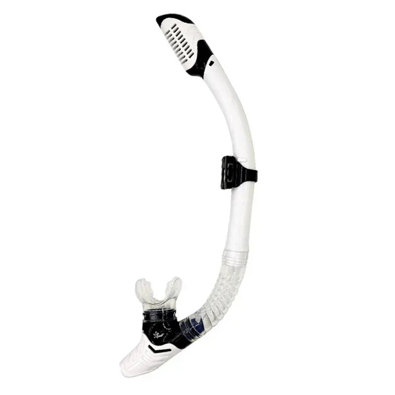 Diving Snorkel Equipment Adults Silicone Breathing Apparatus Swimming Waterproof Snorkel Anti-wave Breathing Tube - Clear Black Yellow - Image 5