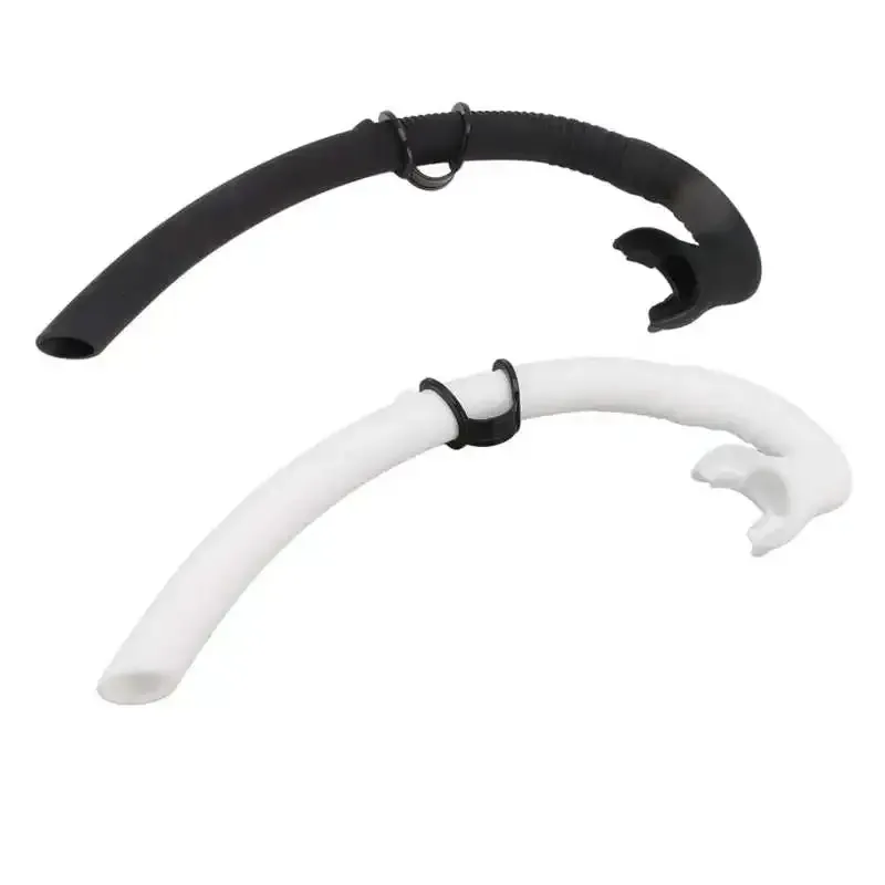 Diving Snorkel Foldable Mouthpiece Silicone Freediving Snorkel for Spearfishing Swimming Snorkeling Diving Accessory - Black - Image 5