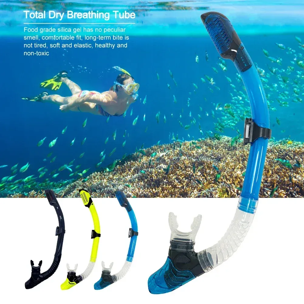 Diving Snorkel Underwater Diving Air Breathing Tube Snorkeling Equipment - Black - Image 5