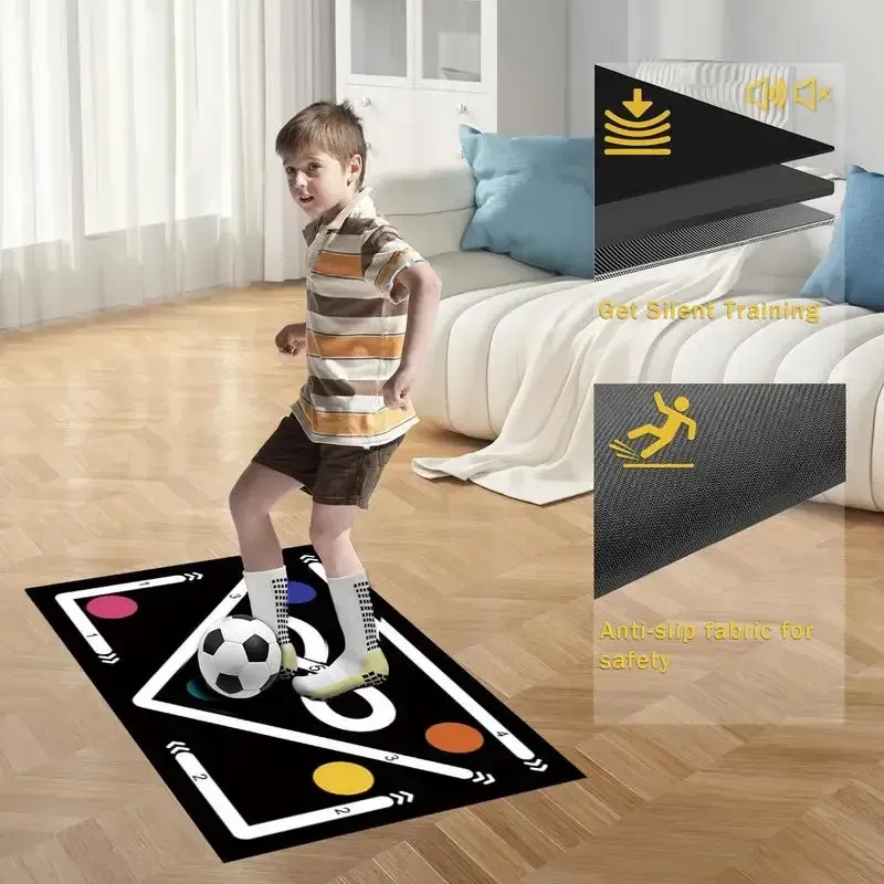 Football Training Mat 60 X 90 cm for All - Black - Image 4