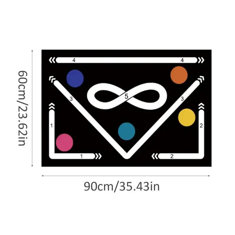 Football Training Mat 60 X 90 cm for All - Black - Image 7
