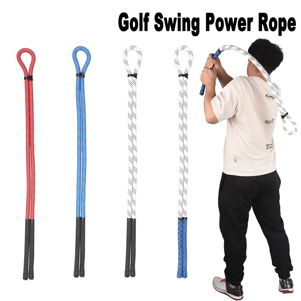 Golf Swing Practice Trainer Rope for Beginners Golf Gesture Correction Portable - Blue With Black - Image 2
