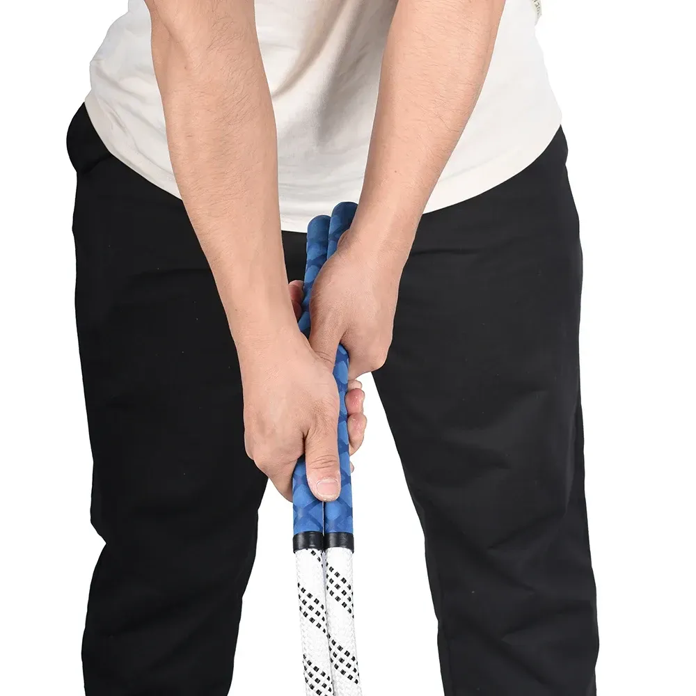 Golf Swing Practice Trainer Rope for Beginners Golf Gesture Correction Portable - Red With Black - Image 6