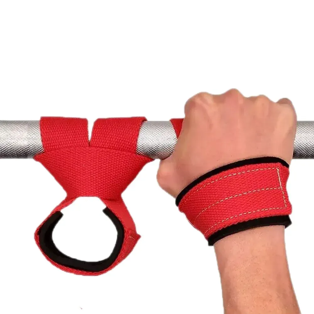 Gym Lifting Straps Barbell Deadlift Booster Belt Fitness Anti-slip Hand Wraps Wrist Straps Fitness Training Auxiliary Belt - Black M - Image 2