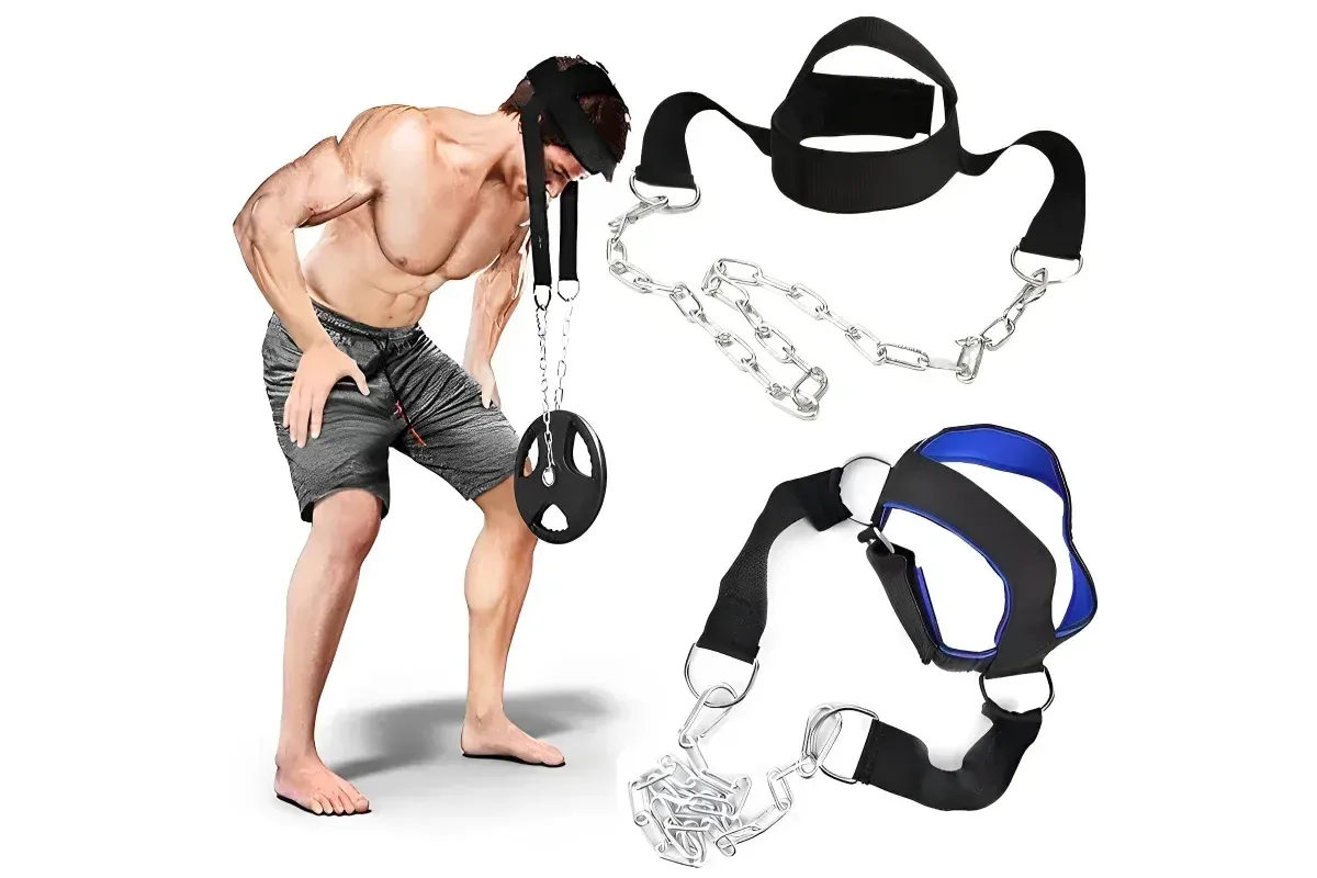 Head Neck Training Harness Exercise Cervical Spine Strap Adjustable Gym Fitness Weight Bearing Device - Blue - Image 3