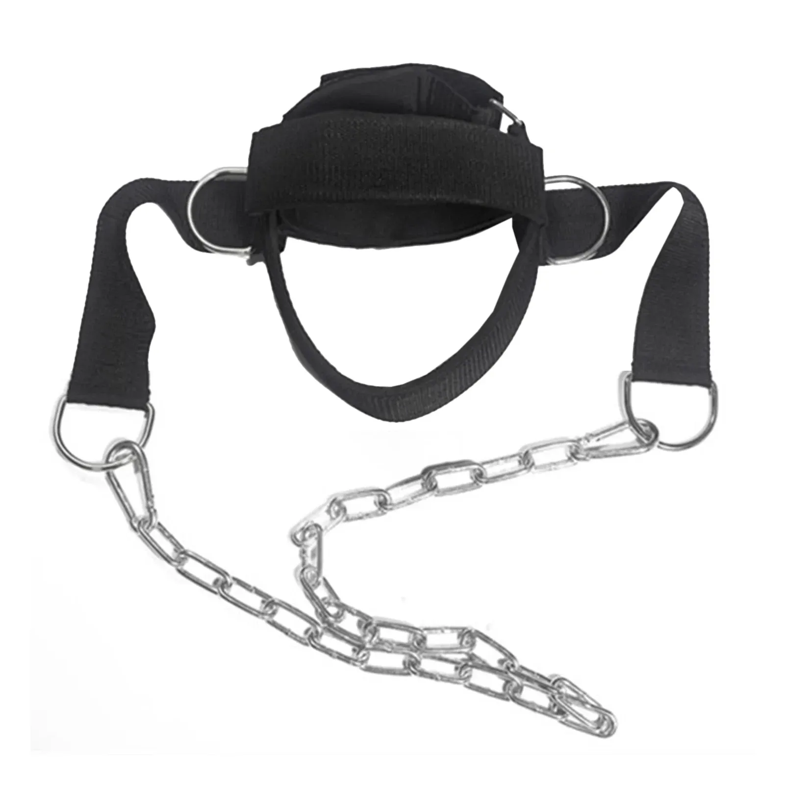 Head Neck Trainer Adjustable Neck Exerciser Head Harness Weight Lifting Belt Training Belt For Fitness Injury Recovery - Black - Image 1